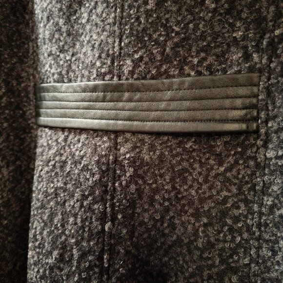 NWT Women's Gallery New York Wool Blend Coat Sz. M Charcoal Gray - Picture 6 of 10